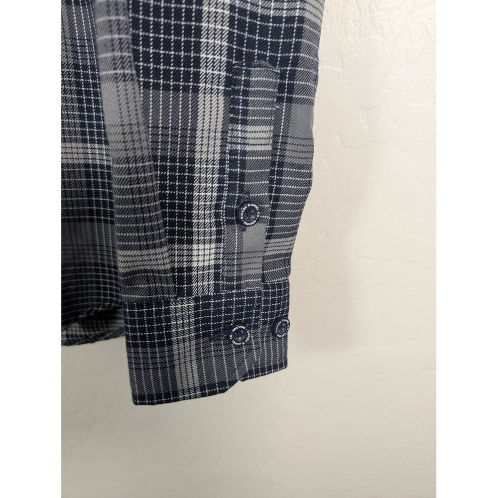 Dixxon Flannel Shirt Womens Small Gray Black Paulson Plaid D-Tech Button Up Logo - Picture 4 of 15